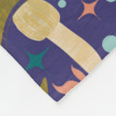 Retro Mushroom Paarse Woodland Fleece Deken (Hoek)