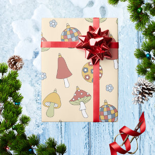 Retro Mushroom  Vakantie Decor Kerstmis Cadeaupapier