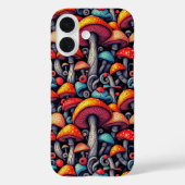 Retro Mushroom Whimsy iPhone Case (Achterkant)