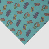 Retro Music-audiopictogrammen Tissuepapier (Detail)