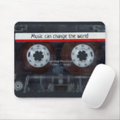Retro Music Cassette met Citaat Muismat (Met muis)
