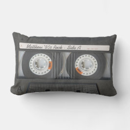 Retro Music Cassette Mix Tape Kijk naar aangepaste Kussen
