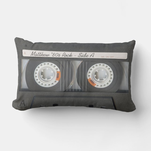 Retro Music Cassette Mix Tape Kijk naar aangepaste Kussen (Voorkant)