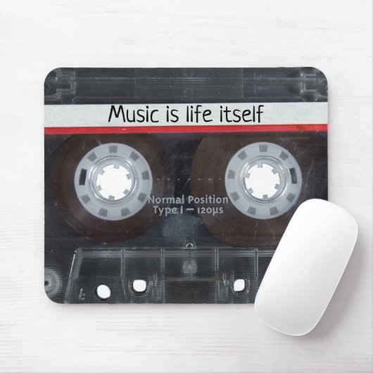 Retro Music Cassette Muismat (Met muis)