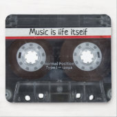 Retro Music Cassette Muismat (Voorkant)