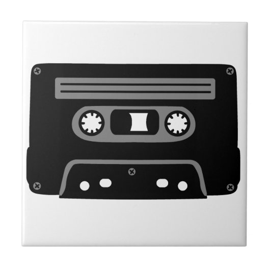 Retro Music Cassette Tegeltje (Voorkant)