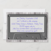 Retro Music Cassettebandje Disco Party Kaart (Achterkant)