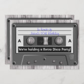 Retro Music Cassettebandje Disco Party Kaart (Voorkant / Achterkant)