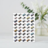 Retro Music-Cassettebandjes Briefkaart (Staand voorkant)