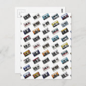 Retro Music-Cassettebandjes Briefkaart (Voorkant / Achterkant)