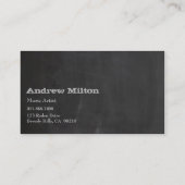  Retro Music Clef Symbol Chalkboard Visitekaartje (Achterkant)