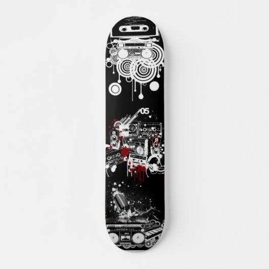 Retro Music Deck Persoonlijk Skateboard (Voorkant)