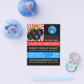 Retro Music Design, Karaoke Event Adverteren Flyer (Enkel)