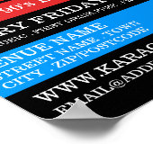 Retro Music Design, Karaoke Event Adverteren Poster (Hoek)