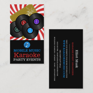 Retro Music Design, Karaoke Event Organizer Visitekaartje