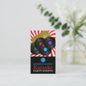 Retro Music Design, Karaoke Event Organizer Visitekaartje (Staand voorkant)