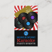 Retro Music Design, Karaoke Event Organizer Visitekaartje (Voorkant)