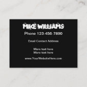 Retro Music DJ Cassettebandje Thema Visitekaartje (Achterkant)