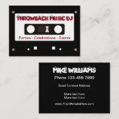 Retro Music DJ Cassettebandje Thema Visitekaartje (Voorkant / Achterkant)