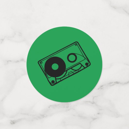 Retro Music Evolution Table Confetti (Kleine voorkant)