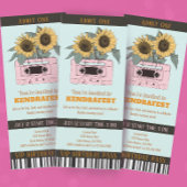 Retro Music Festival Dance Party Ticket Verjaardag