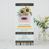 Retro Music Festival Dance Party Ticket Verjaardag (Staand voorkant)