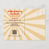 Retro Music Festival Record Opslaan van de datum B Aankondigingskaart (Achterkant)