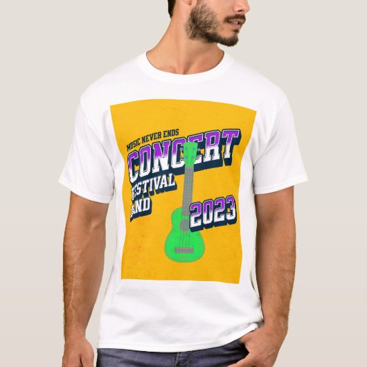 Retro Music Festival T-Shirt Design (Voorkant)