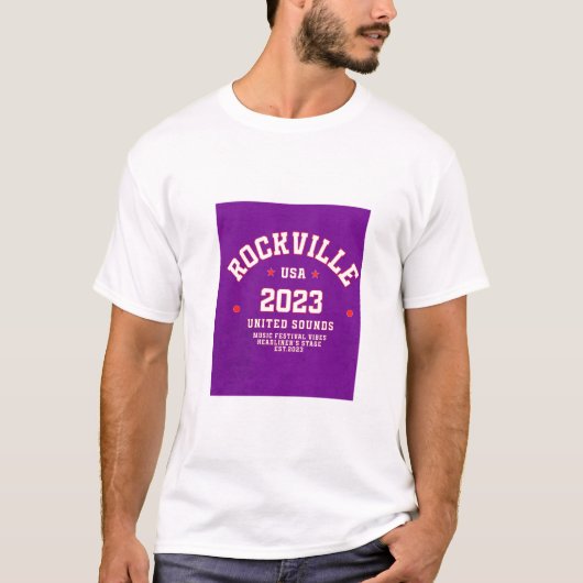 Retro Music Festival T-Shirt Design (Voorkant)