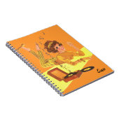 Retro Music Girl Notitieboek (Rechterzijde)