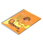 Retro Music Girl Notitieboek (Linkerzijde)