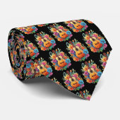 Retro Music Guitar Custom Necktie Tie Stropdas (Opgerold)