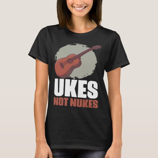 Retro Music Instruments Ukulele Guitars for Instru T-shirt (Voorkant)
