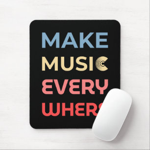 Retro Music Lover Gift – Maak overal muziek Muismat