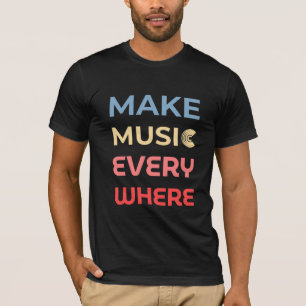 Retro Music Lover Gift – Maak overal muziek T-shirt