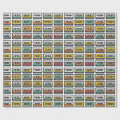 Retro Music Mix Cassettebandje Old School Cadeaupapier (Vlak)