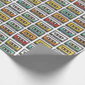 Retro Music Mix Cassettebandje Old School Cadeaupapier (Hoek)