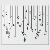 Retro Music, Musical Notes Cadeaupapier (Vlak)