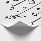 Retro Music, Musical Notes Cadeaupapier (Hoek)