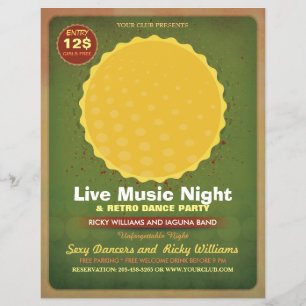 Retro Music Party brochure met foto-Lijst