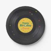 Retro Music Party Papieren Bordje (Voorkant)