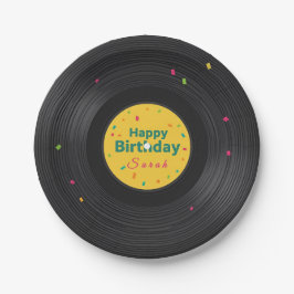 Retro Music Party Papieren Bordje