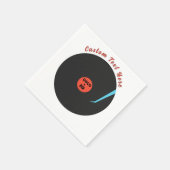 Retro Music Party servetten met aangepaste tekst (Hoek)