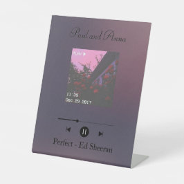  Retro Music Player Photo Plaque Reclamebord Met Voetstuk