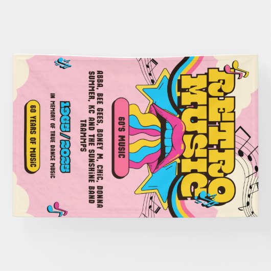 RETRO MUSIC POSTER banner (Horizontaal)