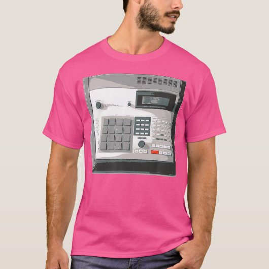 Retro Music Producer Hip Hop MPC T-shirt (Voorkant)