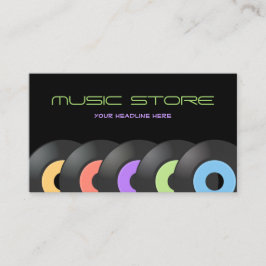 Retro Music Shop Vinyls visitekaartje