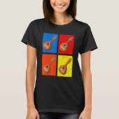 Retro Music String Instrument Mandolin T-shirt (Voorkant)