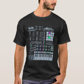 Retro Music Studio Equipment For Music Producer bo T-shirt (Voorkant)