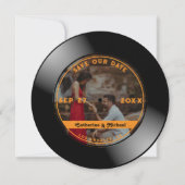 Retro Music Vinyl Record Foto Weduwronde Save The Date (Voorkant)